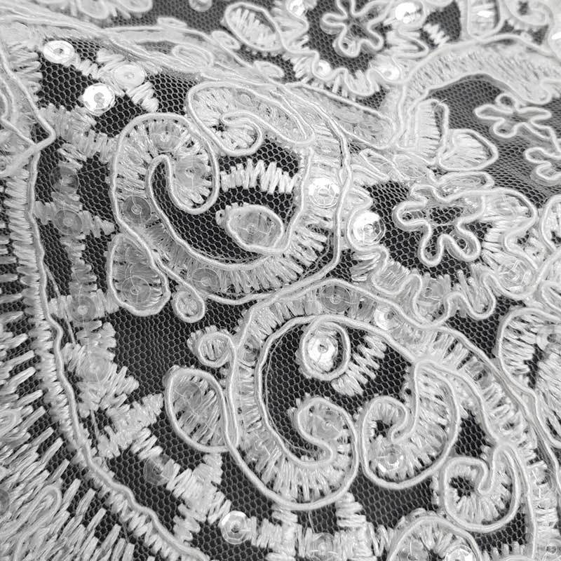 Mesh Bottom Embroidery Lace, Bead Embroidery Float Bone Lace, Three-In-One Lace, Bone Thread Diy Lace Accessories