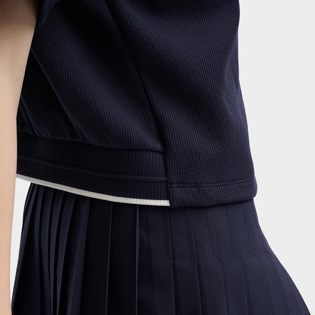 Fila Fashionable Avant-Garde Casual Versatile Knit Sweater Women Tops Secret-Mirror-Blue F11W439504FDB