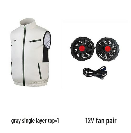 Men's Outdoor Cooling Vest with Fan for Heatstroke Prevention and Labor Protection - Ideal for Construction and Welding