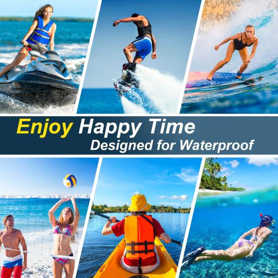 Bolsa de telefone à prova d'água, grande capacidade, transparente, universal, flutuador subaquático, protetor de celular, bolsa seca para barco, mergulho