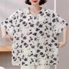 4XL-8XL Übergröße Elegante Blusen für Damen Sommerkleidung Übergroße Oberteile Frau Lässige Kurzarmhemden