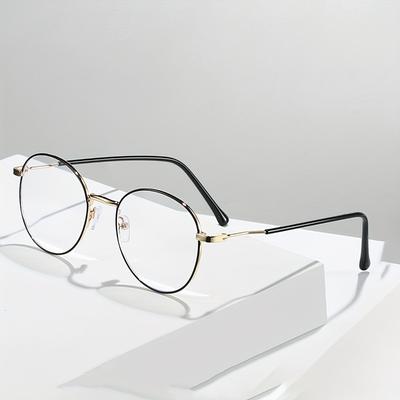 Circular Metal Frame Glasses Minimalist Full Edge Design Lightweight Durable Unisex Eyewear