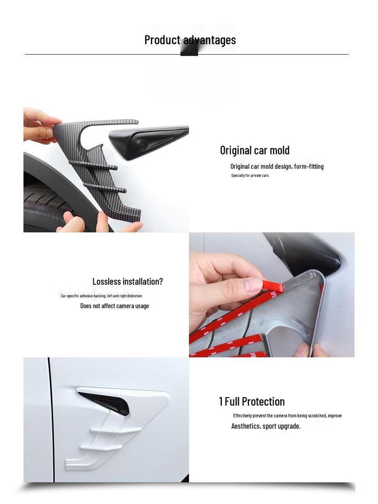 Tesla Model 3/Y Fender Camera Carbon Fiber Sticker Cover