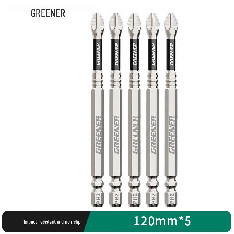 Набор бит для крестовой отвертки Green Forest Impact, противоскользящий, с разъемом CN (адаптер в комплекте)
