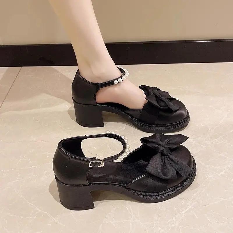 Fashion Round Toe Tip Mary Jen Women's Sandals Chic and Elegant 2025 Trend Luxury Summer Trending Vintage Comfortable Daily Ladies Shoes