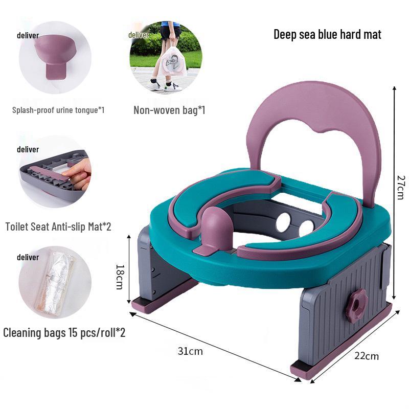 Portable Foldable Children s Toilet Seat: Adjustable Transition from Squat to Sitting for Boys and Girls