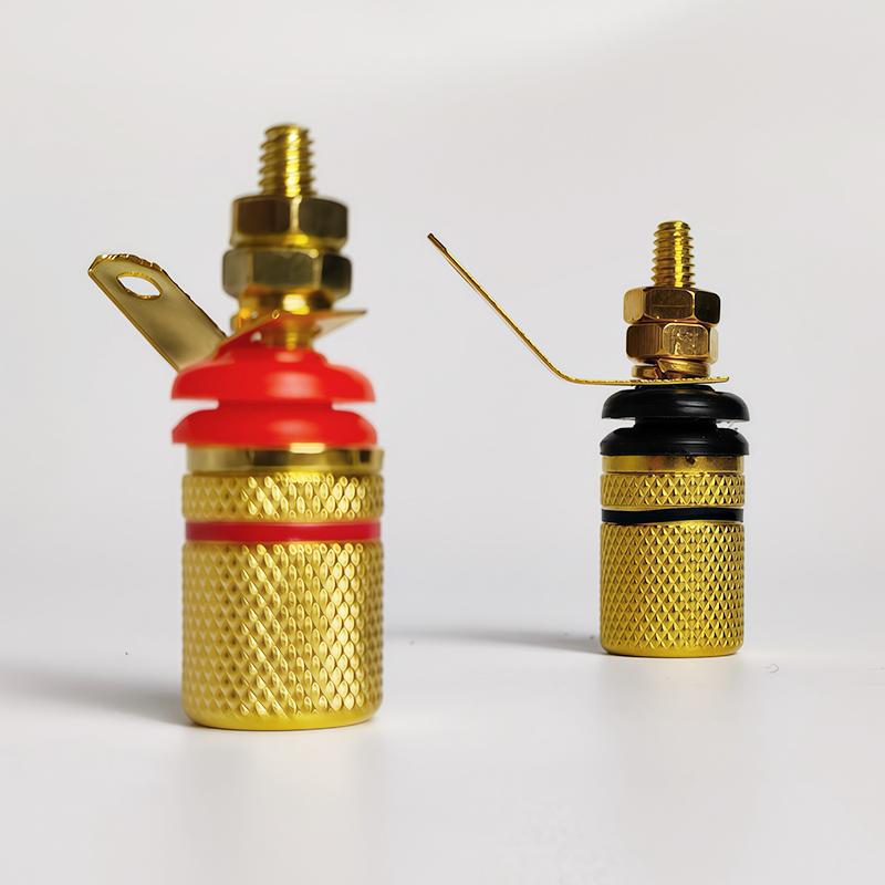 10/20/40 Pcs 307 Type Gold Plated Binding Post 4mm Banana Socket for Speaker Amplifier Panel Mount (High Current Terminal)