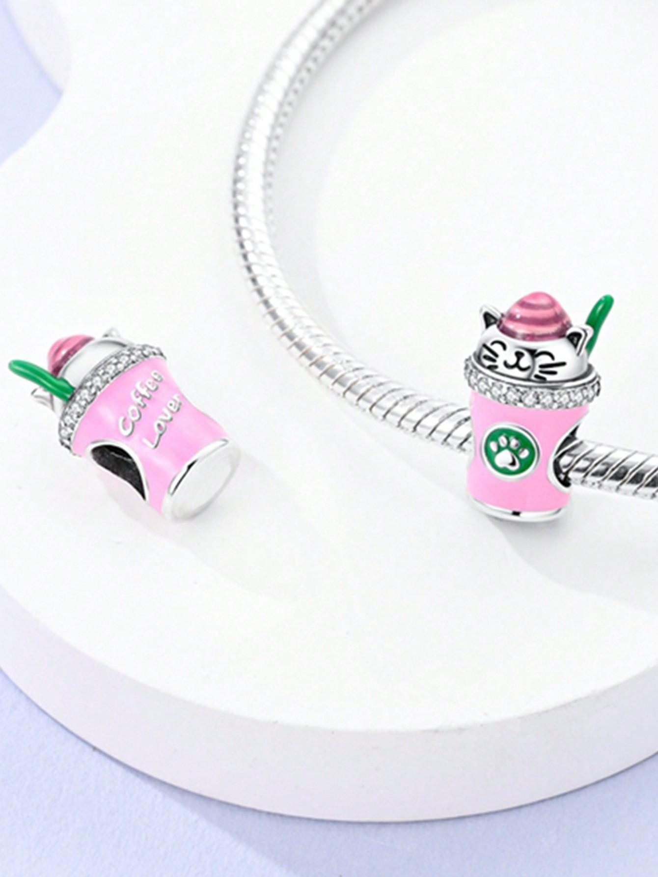 

Copper Colors Cute Animals Kittens And Rabbits Beads Charm Pendant For Original Bracelet For Women Diy Jewelry Love Gift