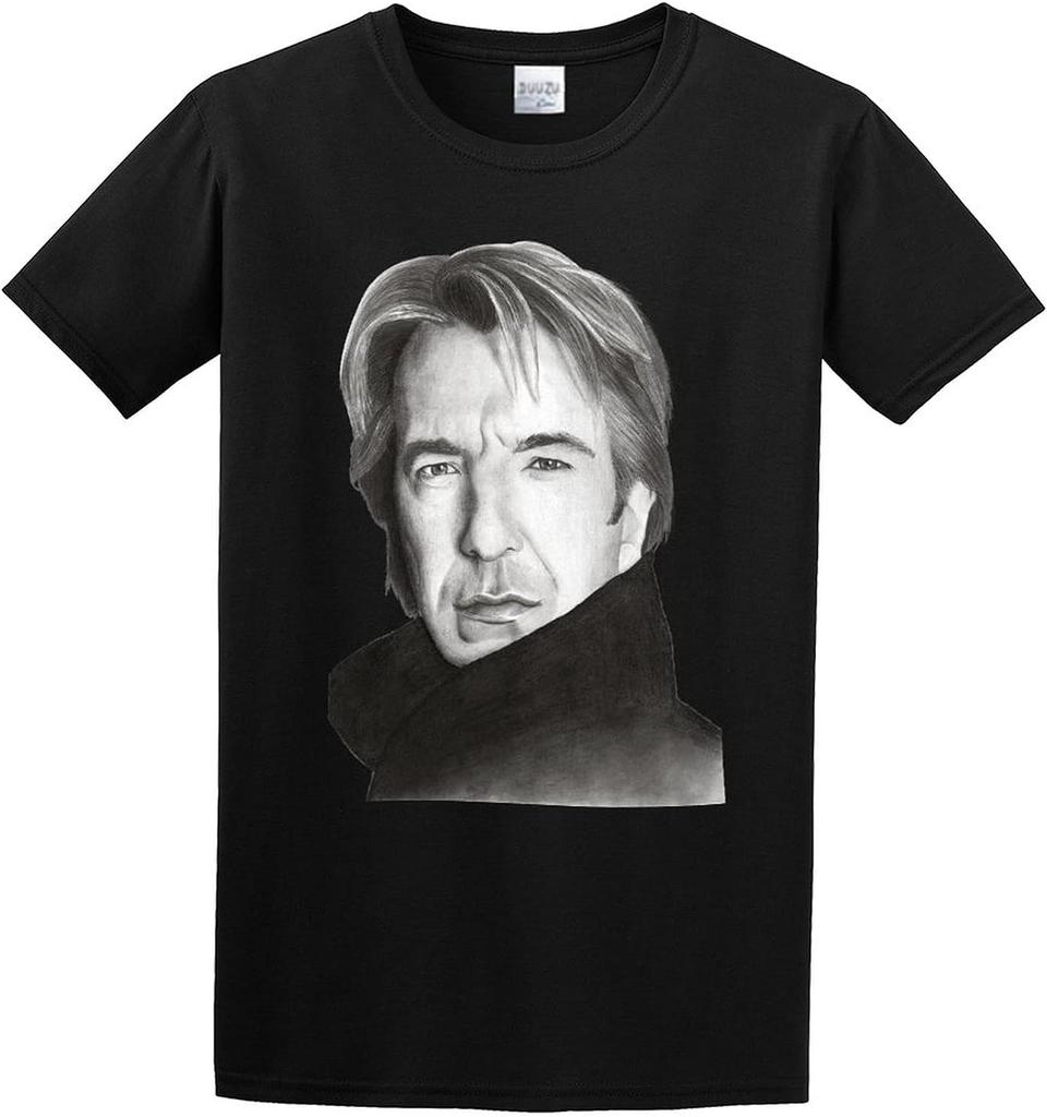 Unisex T-Shirt Gaowee Woalan Rickman Alan Rickman Jung Kunst Schwarz