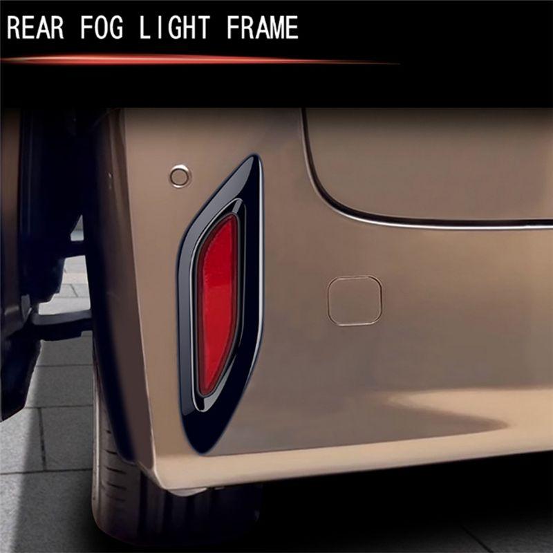 Car Bright Black Rear Tail Fog Light Lamp Frame Cover Trim For Toyota Alphard 40 Series 2025+ Car Accessories Parts