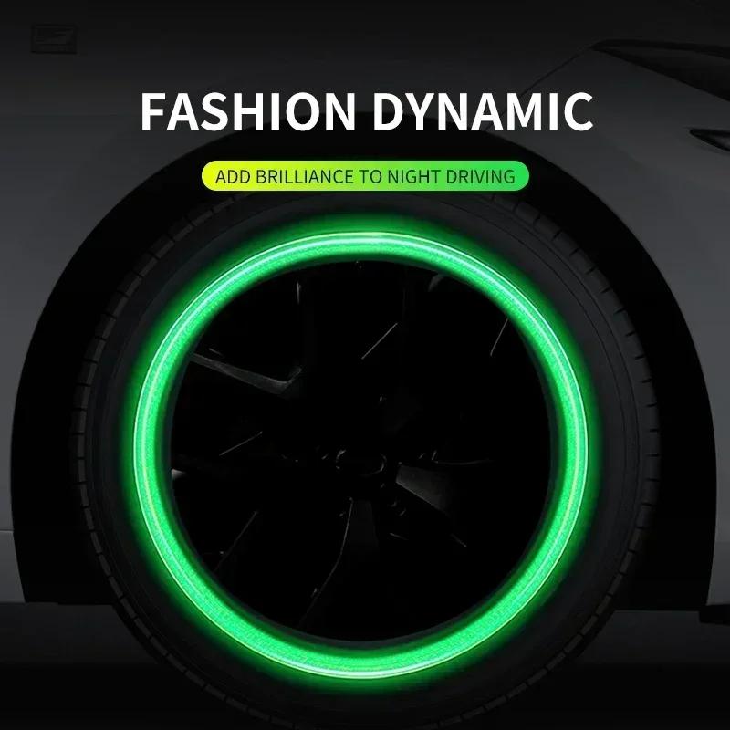 BLZ3   4pcs Car Tyre Valve Stem Luminous Caps Fluorescent Decor For Mercedes Benz B/C/E/S Class A Class C200L GLC GLE CLA Accessories