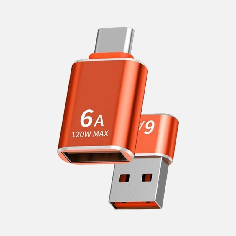Durability Metal Type C To USB Adapter OTG Converter For Fast Data Transfer 120W 6A Charging And Device Connectivities