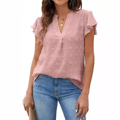 Ruffle Chiffon Women's Blouses & Shirts Comfortable Fashion Tops