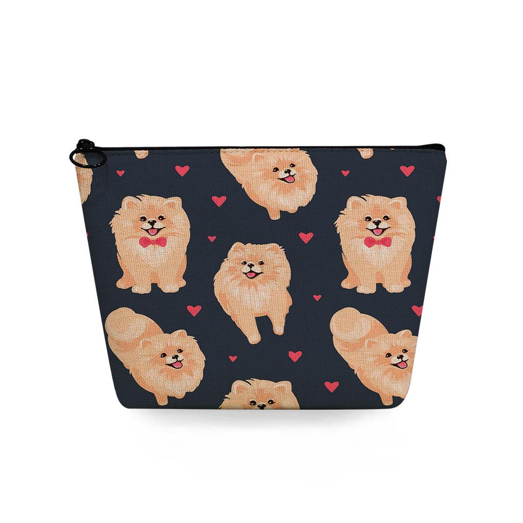 Women Dog Print Cosmetic Bag Toiletries Organize Travel Storage Case 6783