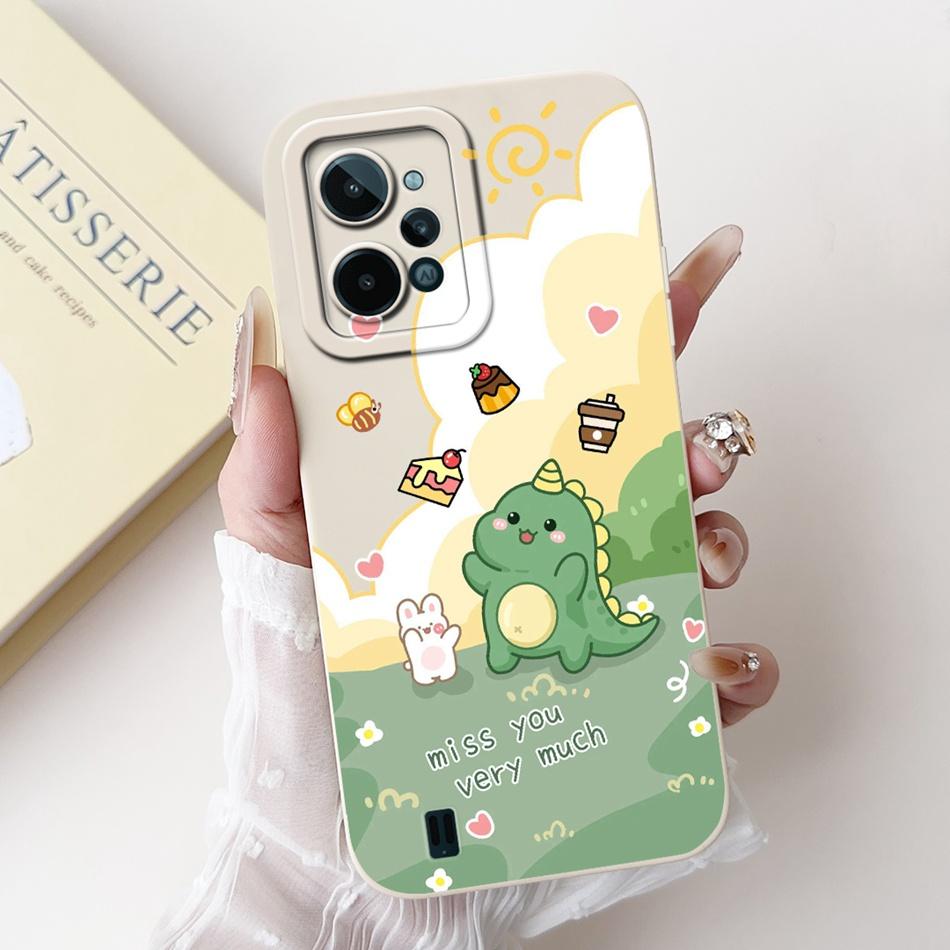 For Realme C31 Case RealmeC31 C 31 4G RMX3501 2022 Cute Cartoon Camera Protective Shockproof Soft Silicon Phone Cases