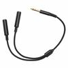 6.35mm Stereo Male Plug to Dual Female Plug Cable 14 Inch 6.35mm Splitter Y Cable with Gold Plated