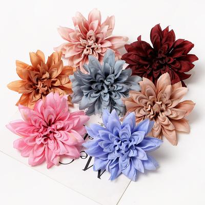 5Pcs Bulk Artificial Dahlia Flowers Heads Christmas Decoration Home Room Decor Wedding Wall Decoration Faux Flowers Accessories