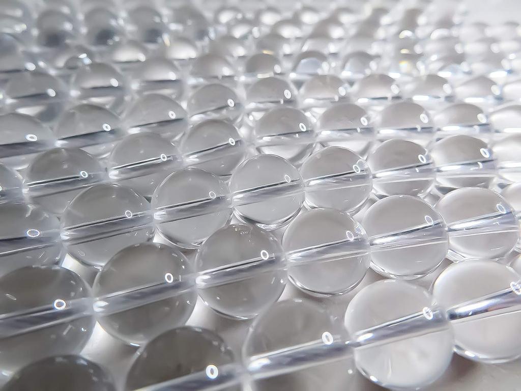 3A synthetic quartz crystal sold as a whole string 38 Natural stone beads Power stone mm [SmileStone] High-quality (approx. cm) (10 (synthetic quartz)