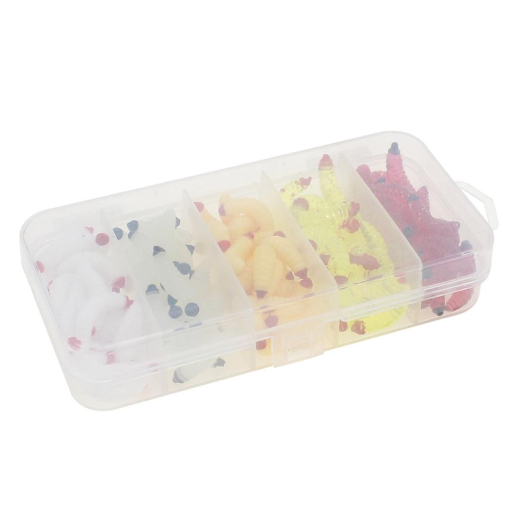 125Pcs/set Soft Wacky Rigs Worms Baits Silicone Fishing Lures Worms Fishing Lures Short Worms Artificial Baits Swimbaits