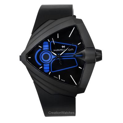 Ventura XXL Bright Dune Limitovaná Edice Gumový Řemínek Černý Ciferník Quartz H24614330 Pánské Hodinky
