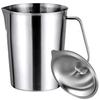 Multi Capacity Nonrust Steel Milk Frothing Pitcher Leak Proof Lid Ergonomic Handle Dishwasher Safe Coffee Brewing Tool