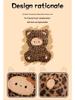 Leopard Print Kitten Cartoon Winter Plush Car Seat Cushion for ORA Good Cat, Ballet Cat, or Lightning Cat