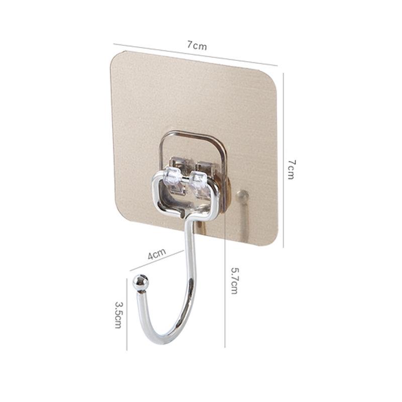 Ten-Pack Transparent No-Drill No-Trace Adhesive Hooks – Strong, Non-Falling