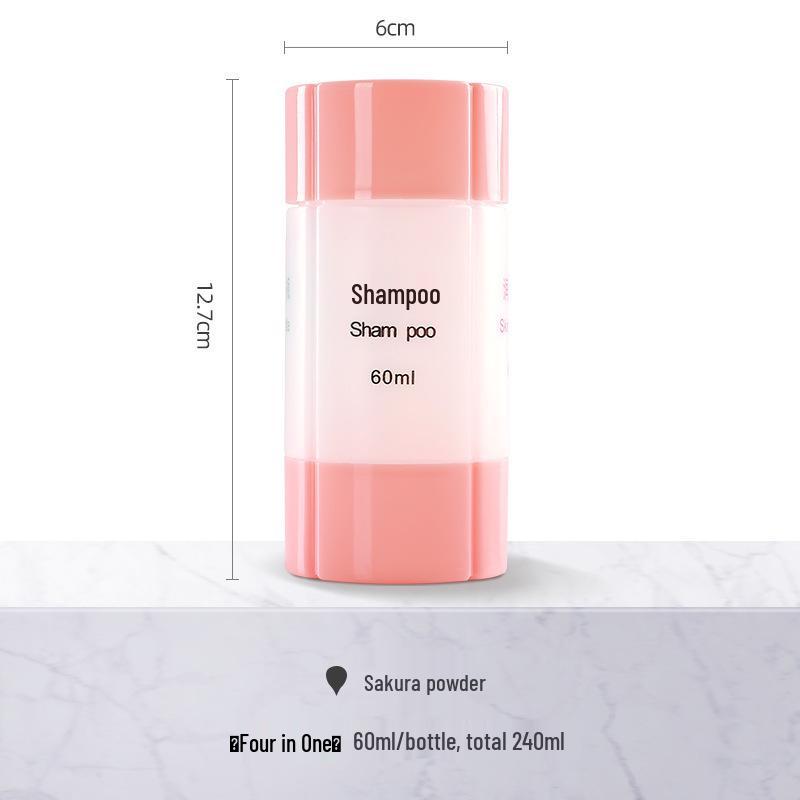 Shangguan 4-in-1 Travel Dispenser Set for Shampoo & Shower Gel