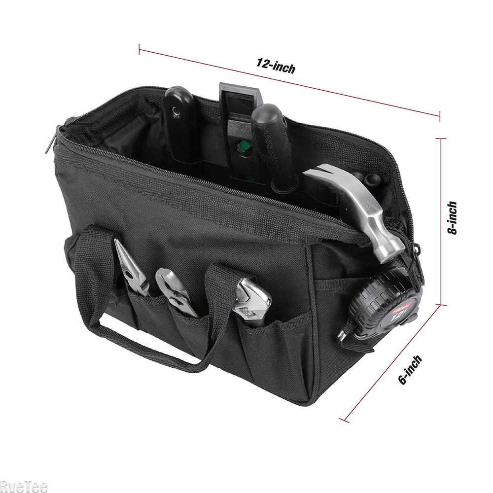 Heavy Duty 12in Electrician Tool Bag with 10 Pockets And 14 Jacks for Organizer United States Made