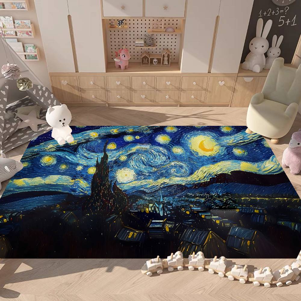 Art Category World Famous Painting Bathroom Mat Kids Room Bedroom Decoration Balcony Anti-Slip Doormat Living Room Welcome Rug