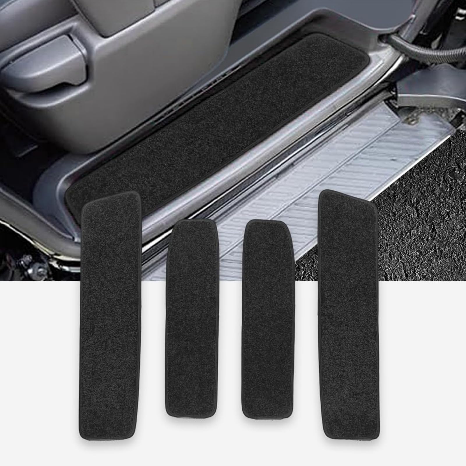 

Compatible with Toyota New 40 Series 3rd Generation Side Step Set of 4 Alphard/Vellfire (2023-Present), Mats, Black, чёрный