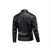 European size new men's stand-up collar leather jacket slim leather jacket locomotive men's jacket youth stand-up collar PU jacket