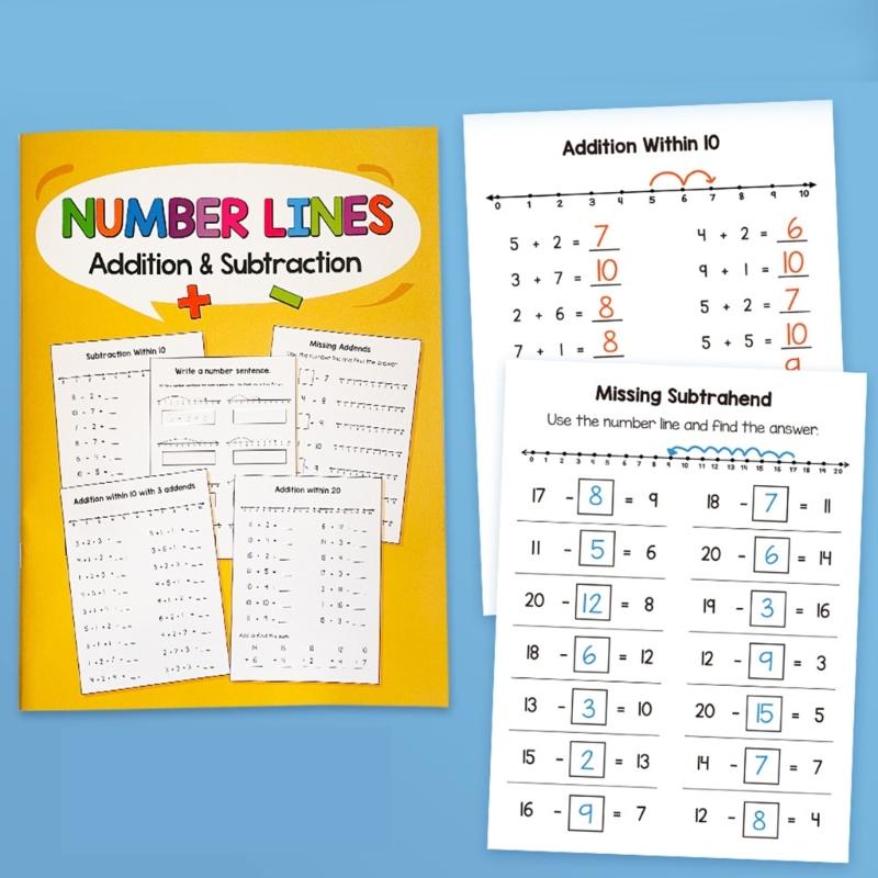 Number Line Workbook Exercise Notebook for Middle High School Math Curriculum Quality Paper for Teachers and Students
