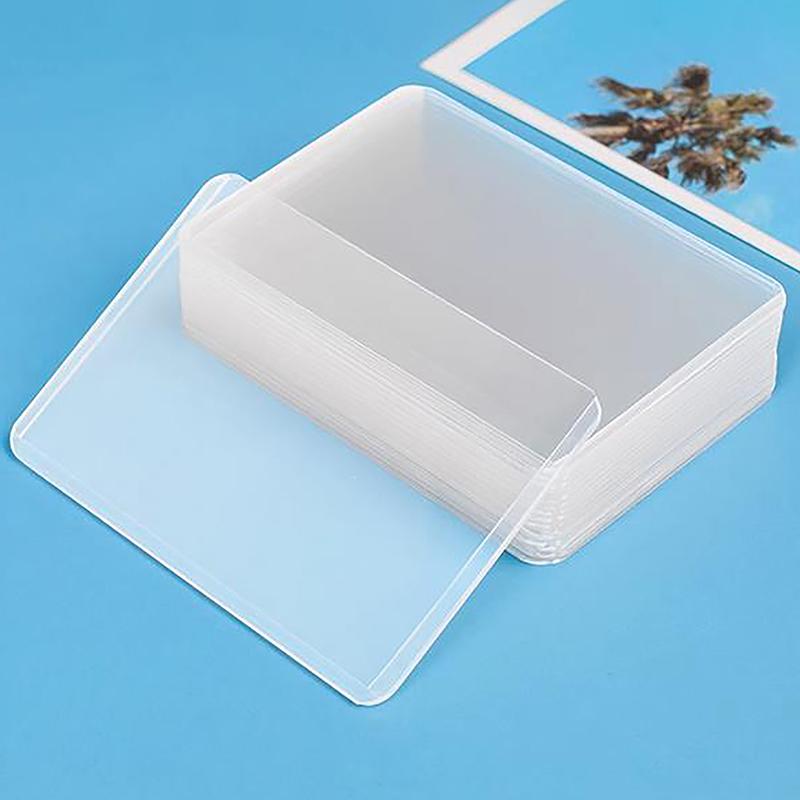10Pcs Korea Card Sleeves Clear Acid Free Photocard Holographic Protector