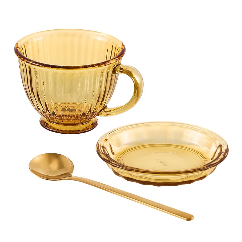 

Corning VISIONS Amber Glass Breakfast Cup 6-Piece Set 6-piece Set (2 Cups, 2 Lids, 2 Spoons)