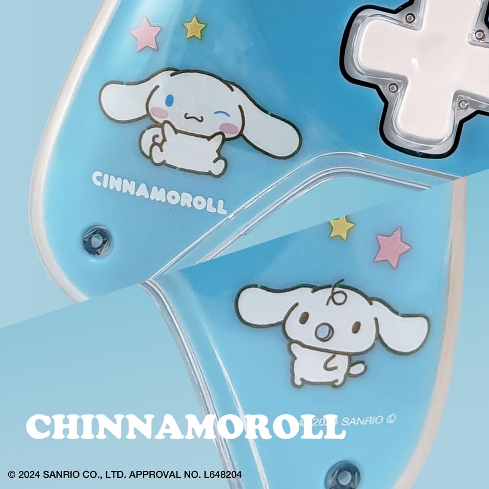 Allone Wireless Gaming Controller Sanrio Characters x 6 x Compatible with Light Favorite #Unipo Cinnamoroll, 15.5 10.5 cm, Switch/Switch Lite/OLED,