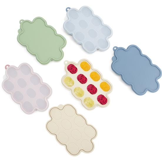 Silicone Toddle Food Freezer Tray with Lid BPA-Free Breastmilk Storage Container Nibble Tray for Teething Ice Cubes Fruit Purees