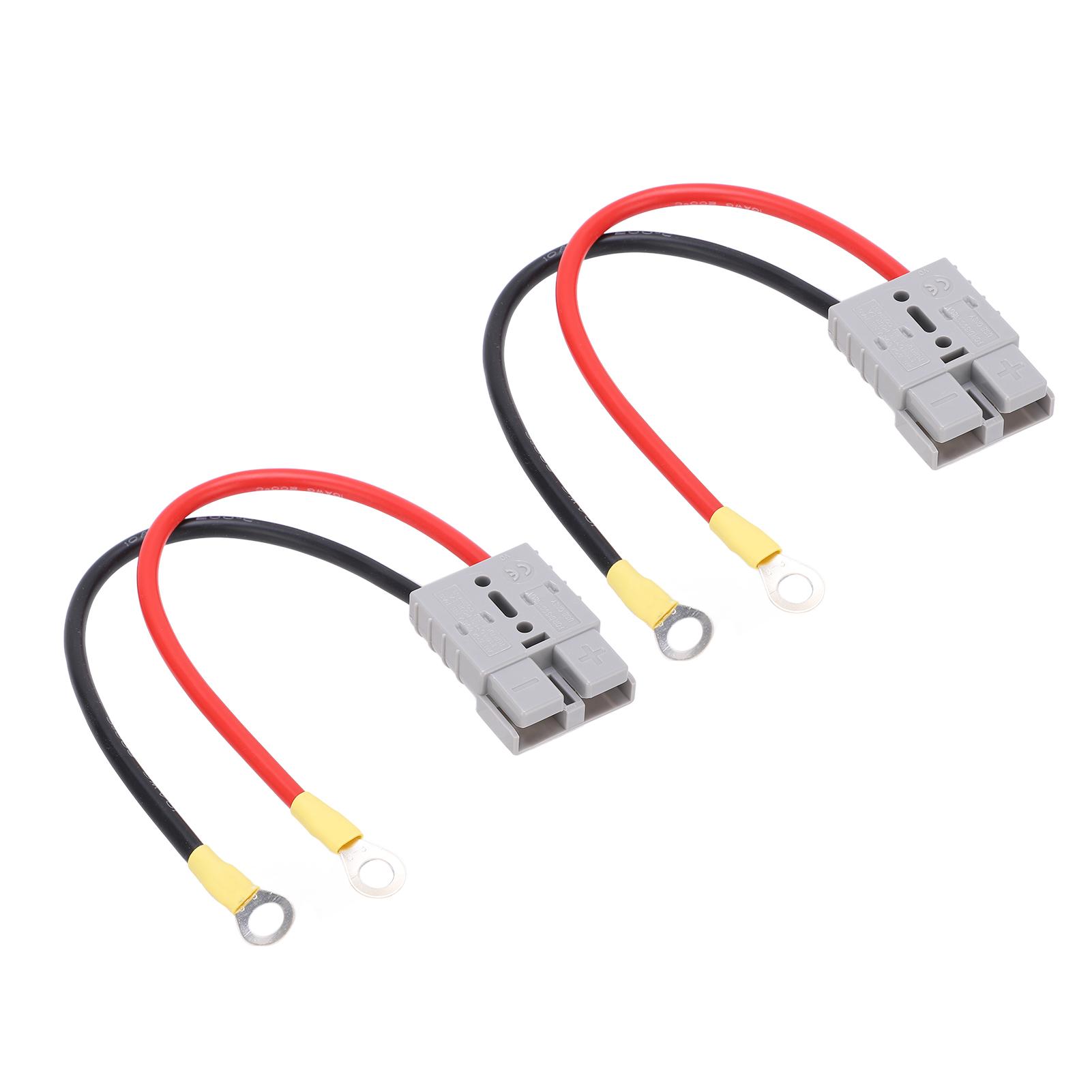 

DC600V 50A Jumper Battery Cables Quick Connect Connector 10Awg for Car Van Motorcycle RV Trailer
