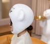 DOKiDOKi Dog Hat Cosplay Smiling Dog Transformation Mask Halloween Headgear Plush Kigurumi Headwear Fluffy Cute Halloween [White] [Used]
