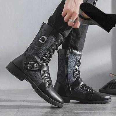 Herbst Herrenstiefel Leder Freizeitschuhe für Herren Warme Hohe Herrenstiefel Bequem Atmungsaktiv Herrenstiefel 2025 Botas Para Hombre