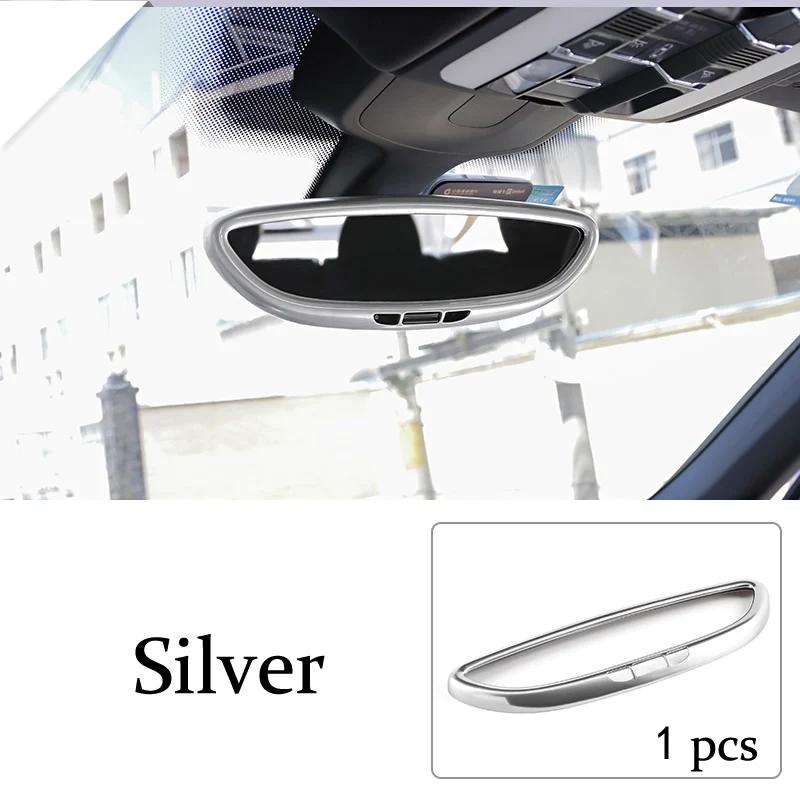 

Car-Styling Rearview Mirror Decorative Cover Frame For Porsche Cayenne Macan Panamera Accessories Modified Interior 3D Stickers срібний