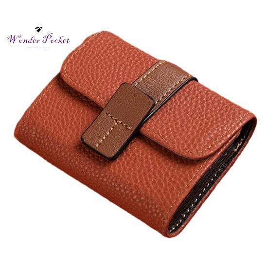 

Кошелек для мелочей, кожаный кошелек с однотонной пряжкой, искусственный цвет, держатель для кредитных карт для студентов, большой коричневый