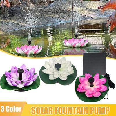 Solar Water Fountain Bird Bath Fountains Solar Power Floating Lotus Garden Fountains Outdoor Small Fountain Pump for Garden,Patio,Pool,Pond Decor