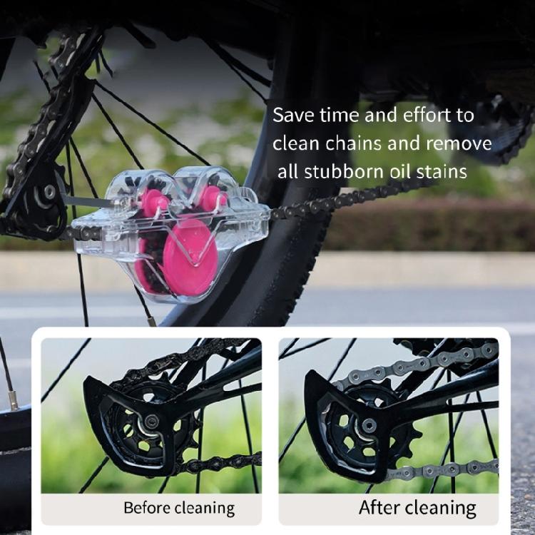Pack of 2 Automatic Bicycles Chain Washers Easy To Use Design Removes Dirty Grime Suitable for Multiple Bikes Styles