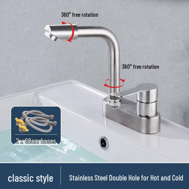 Handun Vintage Dual Handle Basin Faucet