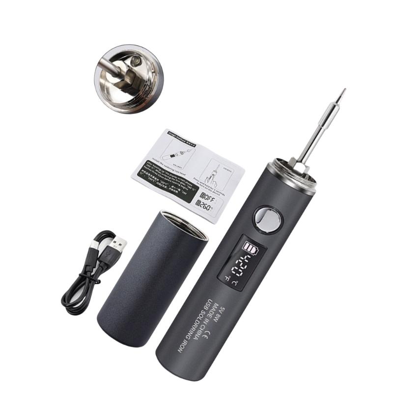 Soldador Inalámbrico Profesional Batería Recargable USB Control Digital de Temperatura para Entusiastas del DIY y Técnicos