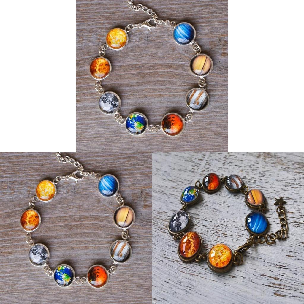 Space Planet Bracelets Alloy Electroplated Jewelry For Men And Women