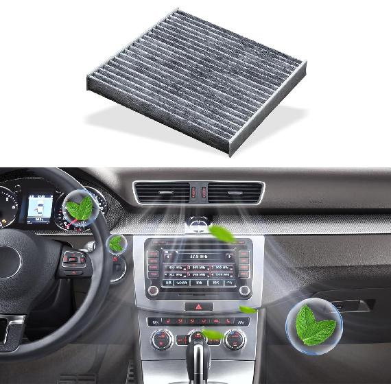 Cabin Air Filter With Activated Carbon, CP285 CF10285 Engine Air Filter, Automotive Interior Accessories AC & Heater Cabin Filter Replacement For