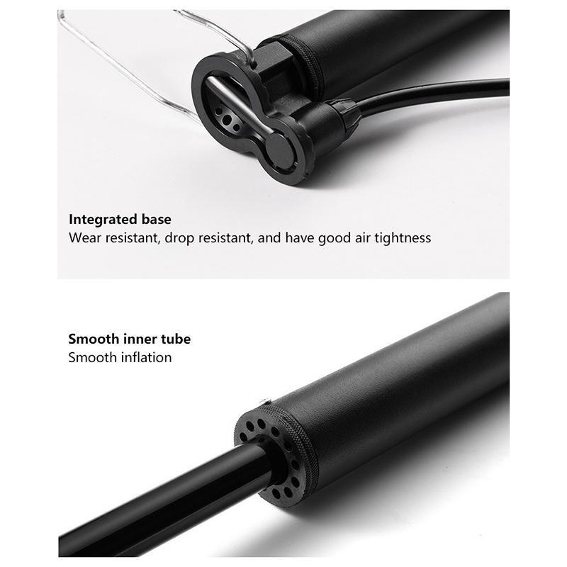 Bicycle Floor Pump 130 PSI with Gauge Schrader Presta Valve for Road Tire Inflator Bike Foot Air Pump Cycling Ball Inflation
