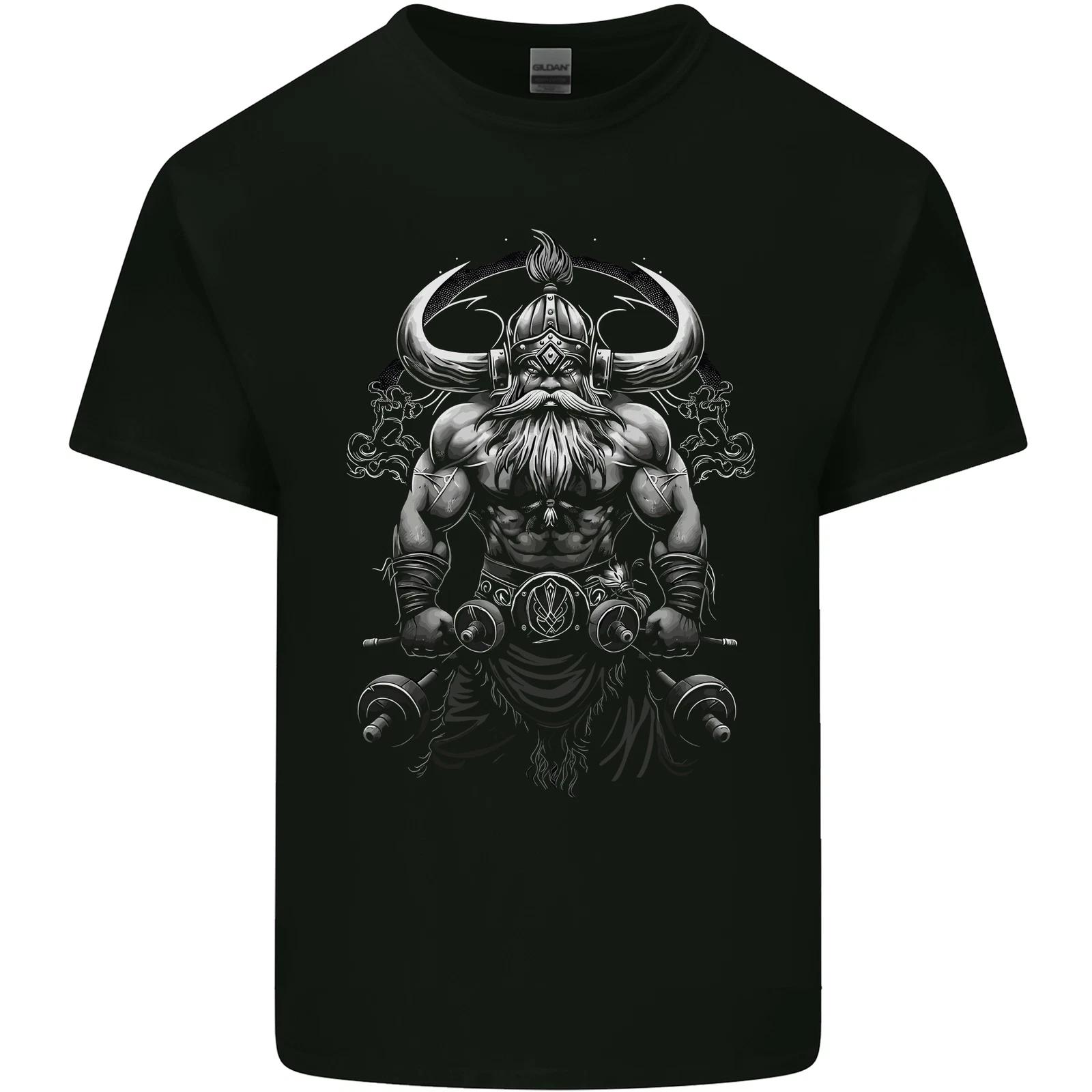 Viking Bodybuilder Gym Fantasy Kids T-Shirt Childrens 4XL